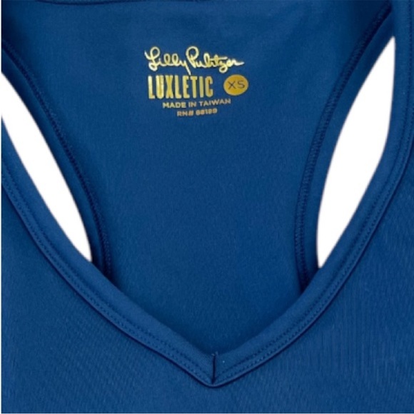 LILLY PULITZER VANTI BRA TANK UPF 50+ OYSTER BAY NAVY XS - Picture 9 of 11